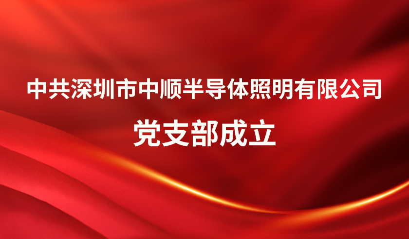 奮進(jìn)新征程 建功新時(shí)代 | 中共深圳市中順半導(dǎo)體照明有限公司支部成立